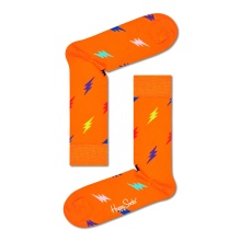 Happy Socks Skarpetki dzienne Crew Lightning pomarańczowe - 1 para